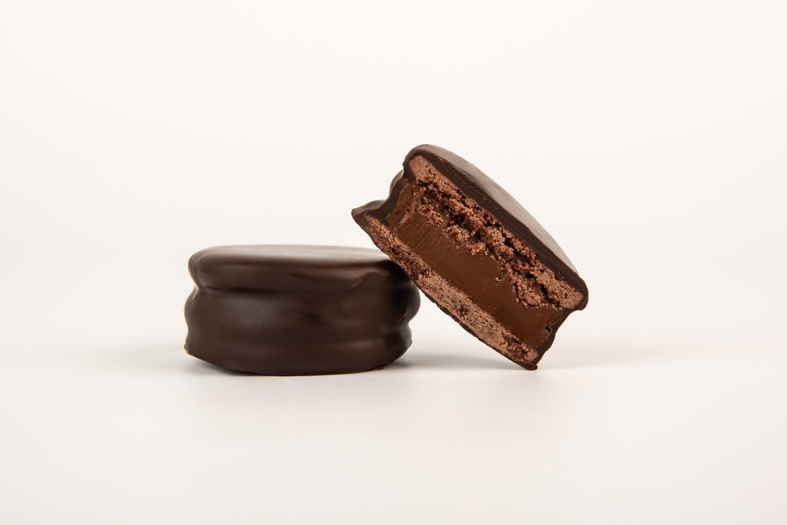 Full size dark chocolate alfajor